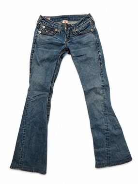 Y2K Vintage True Religion Billy Bootcut Jeans Size 25 Made in USA Low Rise